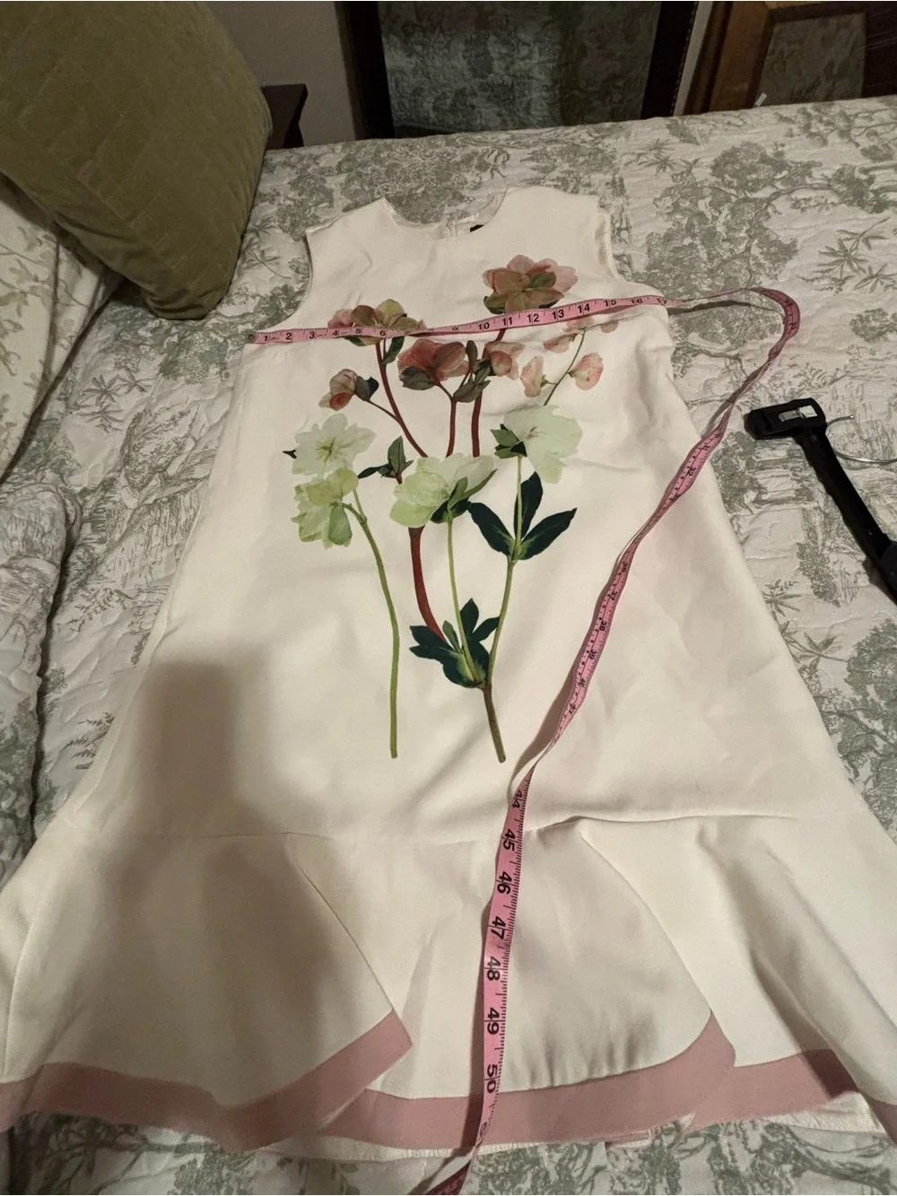 Victoria Beckham x Target sz girls XL Dress floral graphic sleeveless Pink Trim